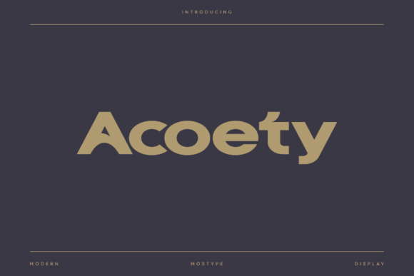 Acoety: A Modern Sans for Clean Visual Impact