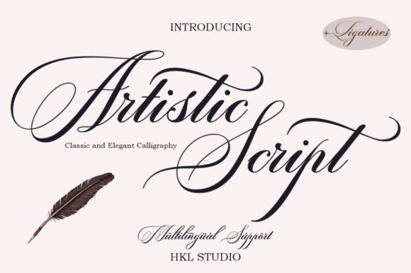 Artistic Script: Elevate Your Design with Classic Elegance