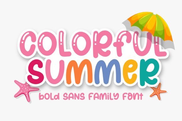 Colorful Summer: A Sweet & Cute Display Font for Vibrant Designs