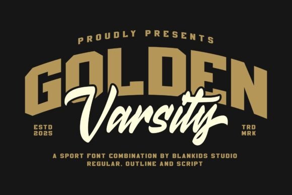 Golden Varsity: The Sport Font for Dynamic Branding