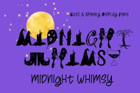 Midnight Whimsy: A Playfully Spooky Font for Creative Design