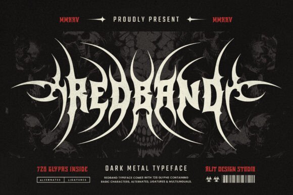 Red Band Typeface: Unleash the Fury of Metal Typography