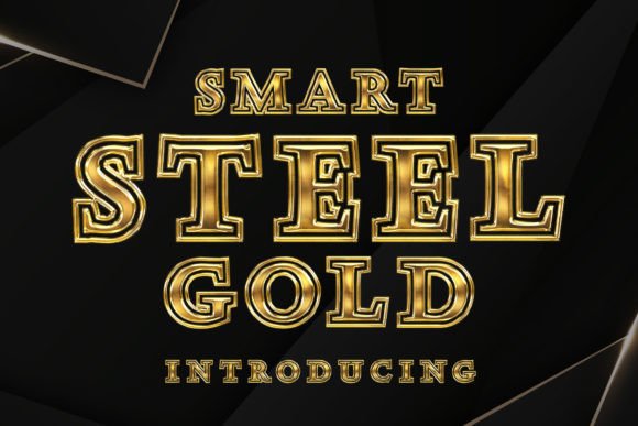 Smart Steel Gold: Elevating Design with a Bold Metallic Font