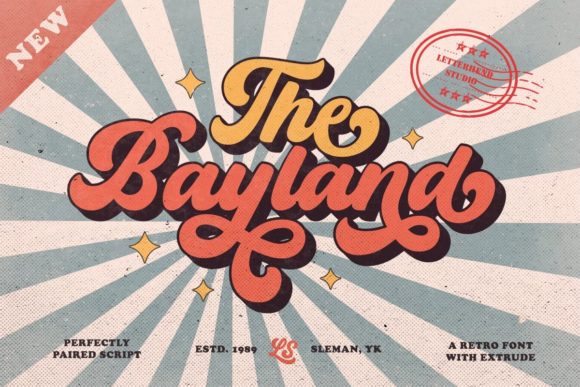 The Bayland: A Playful Vintage Font for Modern Design