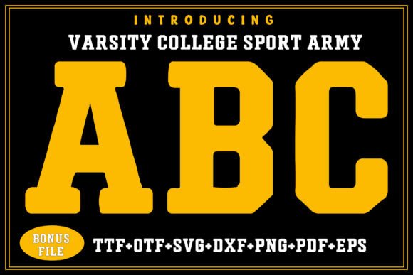 Varsity College Sport Army: Bold Typography for Athletic Branding